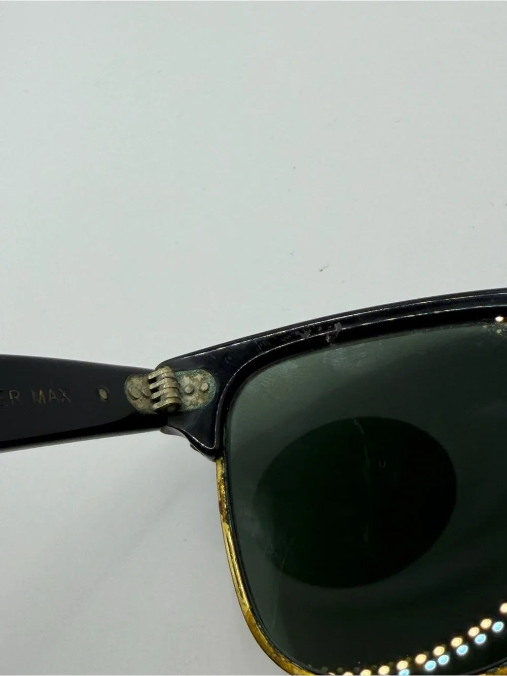 Vintage RAY BAN Sunglasses WAYFARER MAX B&L Black Frame Black Lens 1970-80s asis